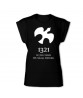 Cathar Dove Stencil Colour Women's Rolled Cuff T-Shirt